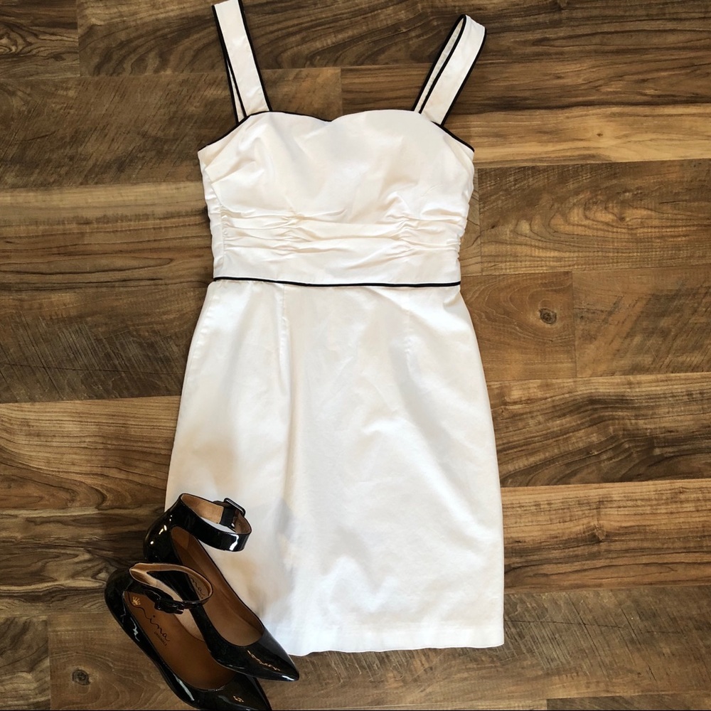 White cotton WHBM dress